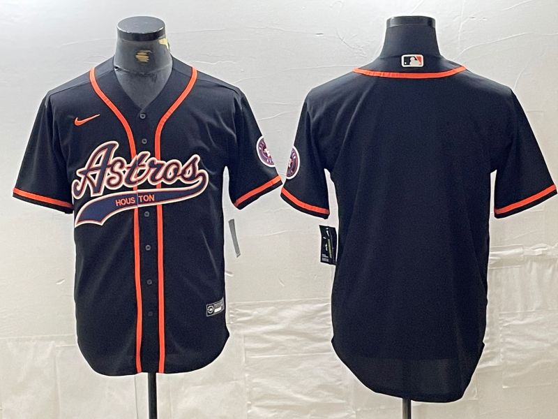 Men Houston Astros Blank Black Jointly 2024 Nike MLB Jersey style 1->houston astros->MLB Jersey